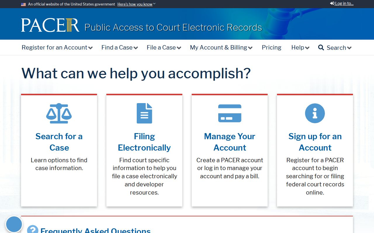 Pickens County court dockets distinction from PACER federal records