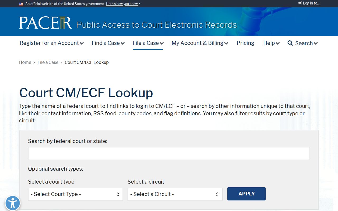 Pickens County federal court docket CM ECF lookup