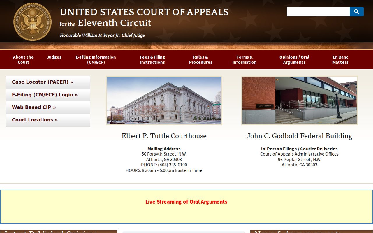 Pickens County federal appellate court dockets Eleventh Circuit