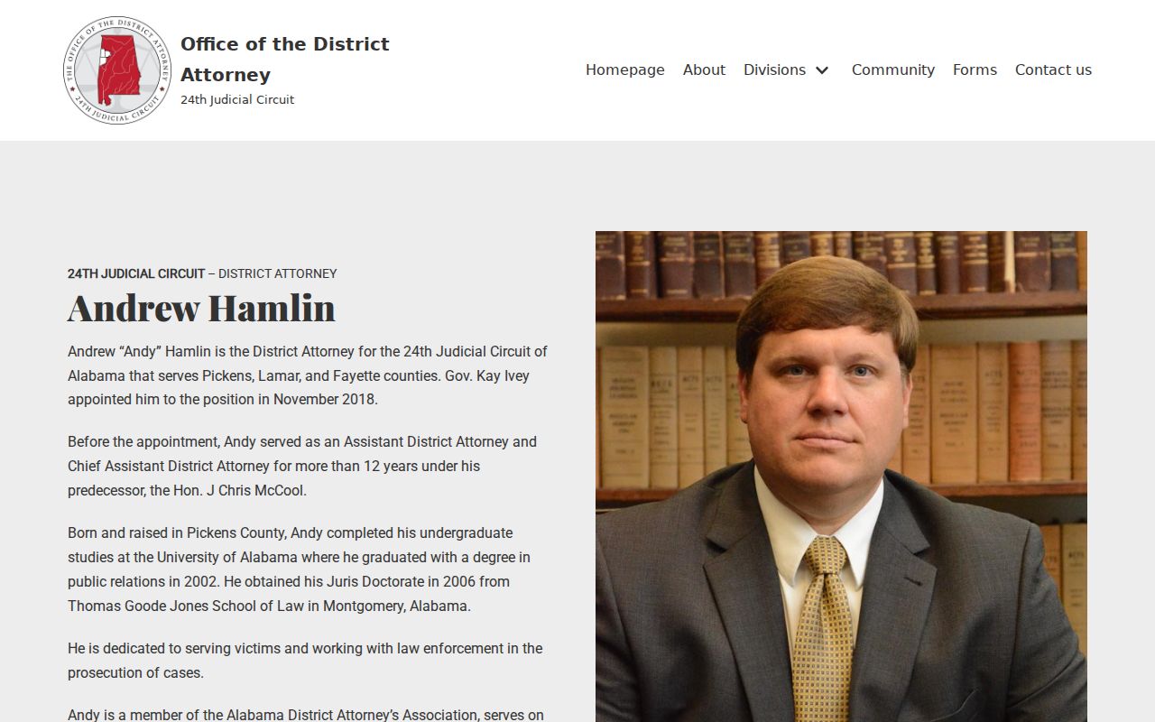 Pickens County criminal court records and District Attorney Andy Hamlin