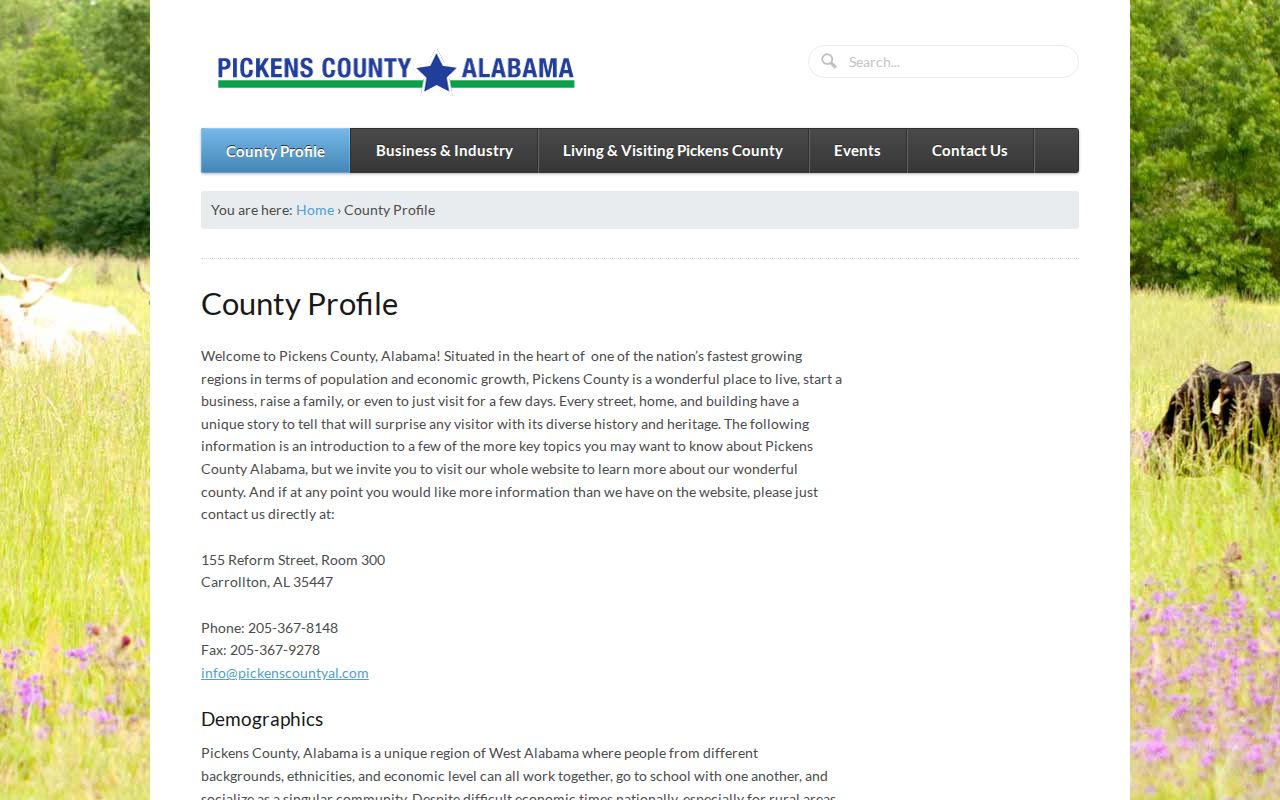 Pickens County court records and county profile