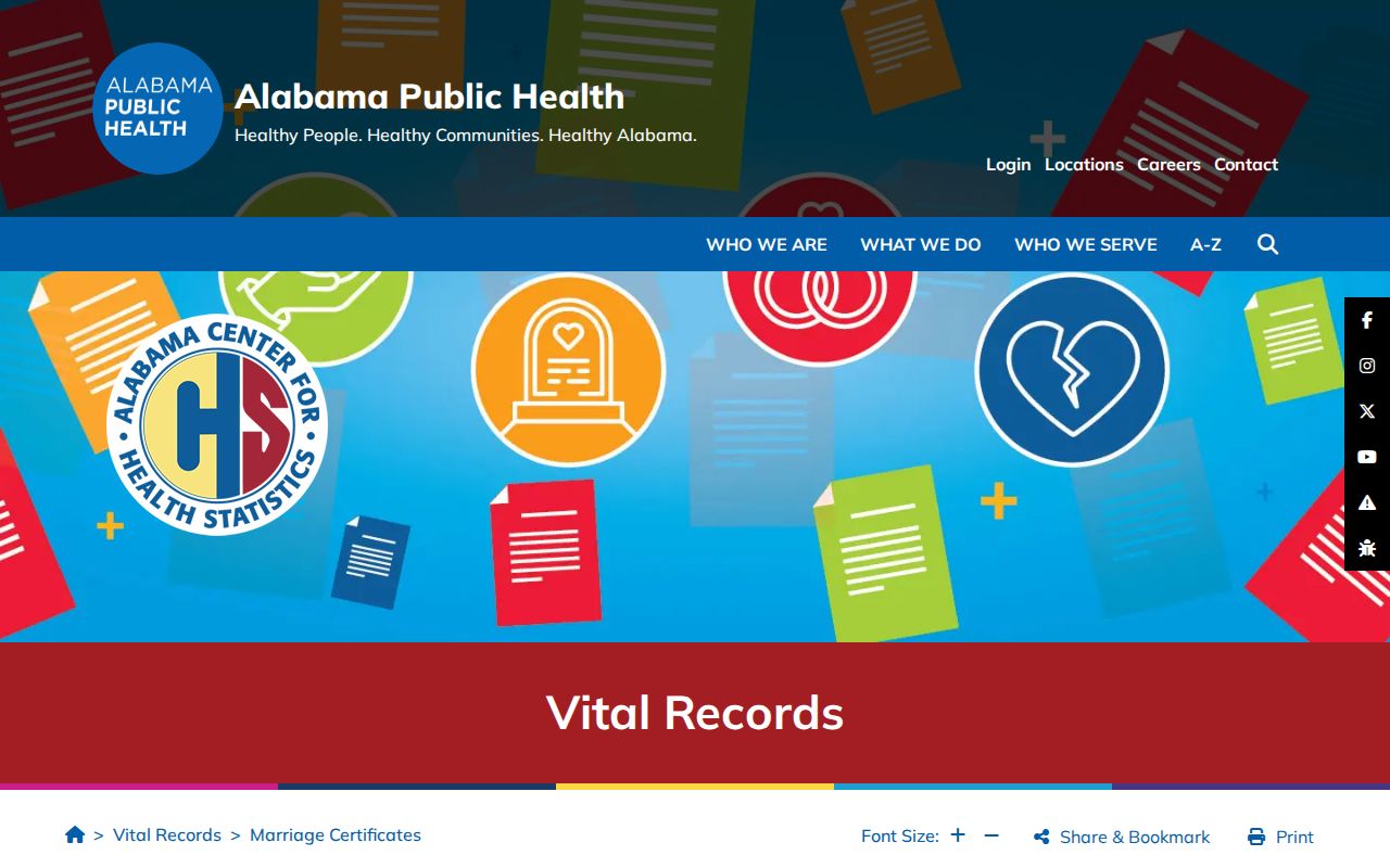Pickens County marriage and divorce records through Alabama vital records
